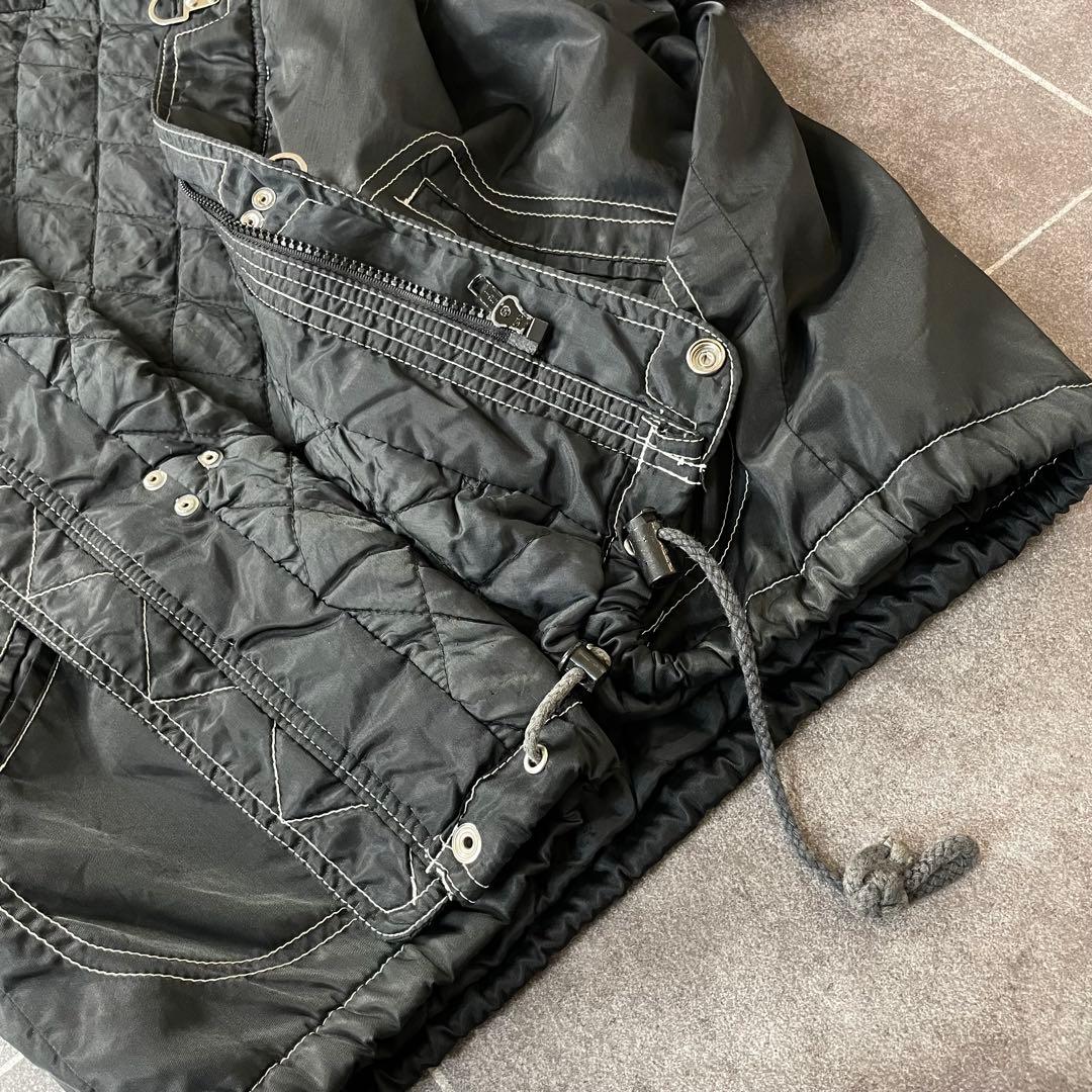 OLD ユーロ古着 ファイヤーマン 中綿 ナイロン ジャケット ブラック