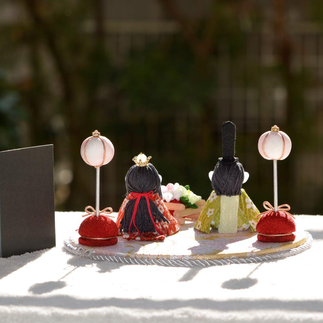 ひな人形　可愛い桜雛 7点セット　ちりめん細工　ひなまつり