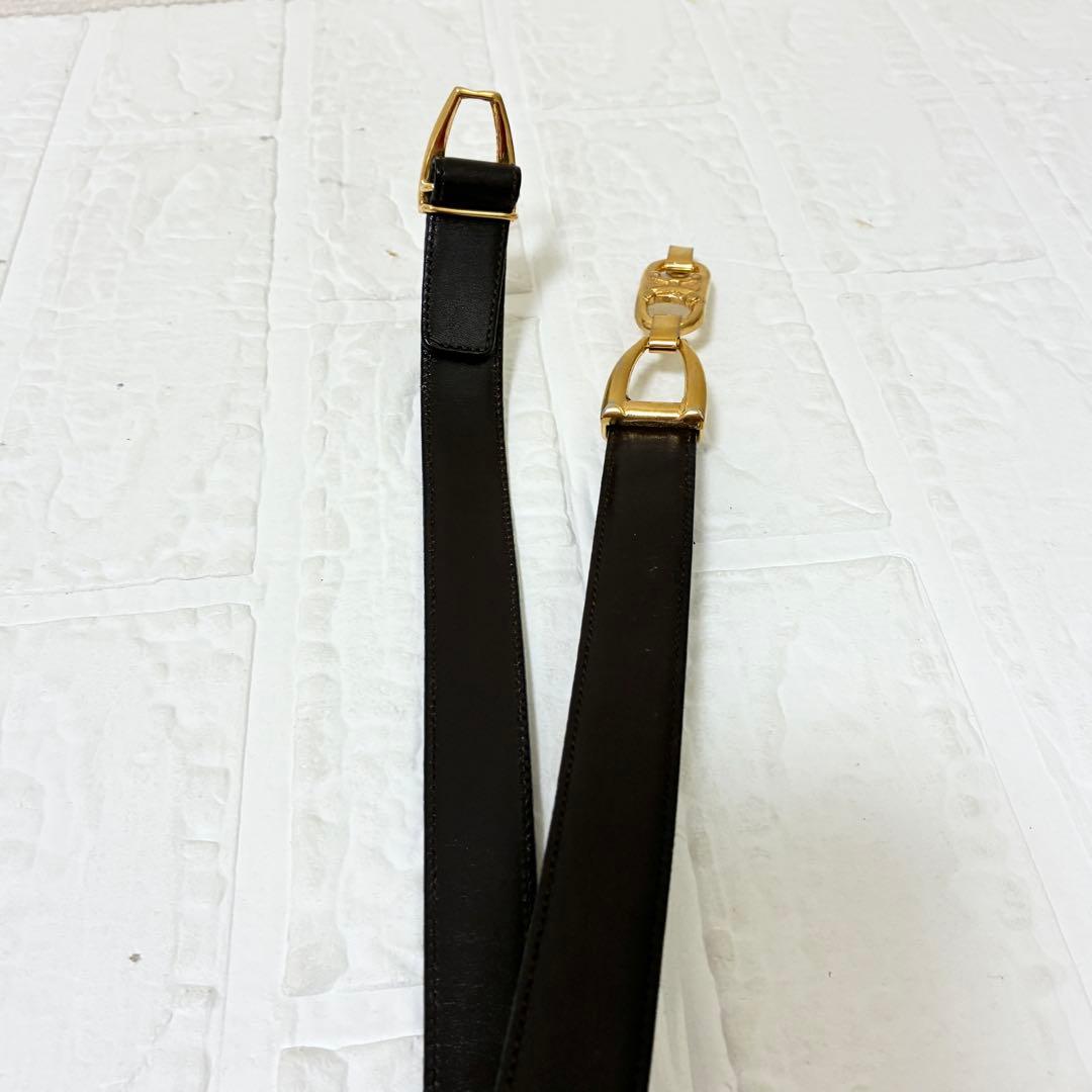 希少　OLD CELINE セリーヌ トリオンフバックル レザーベルト