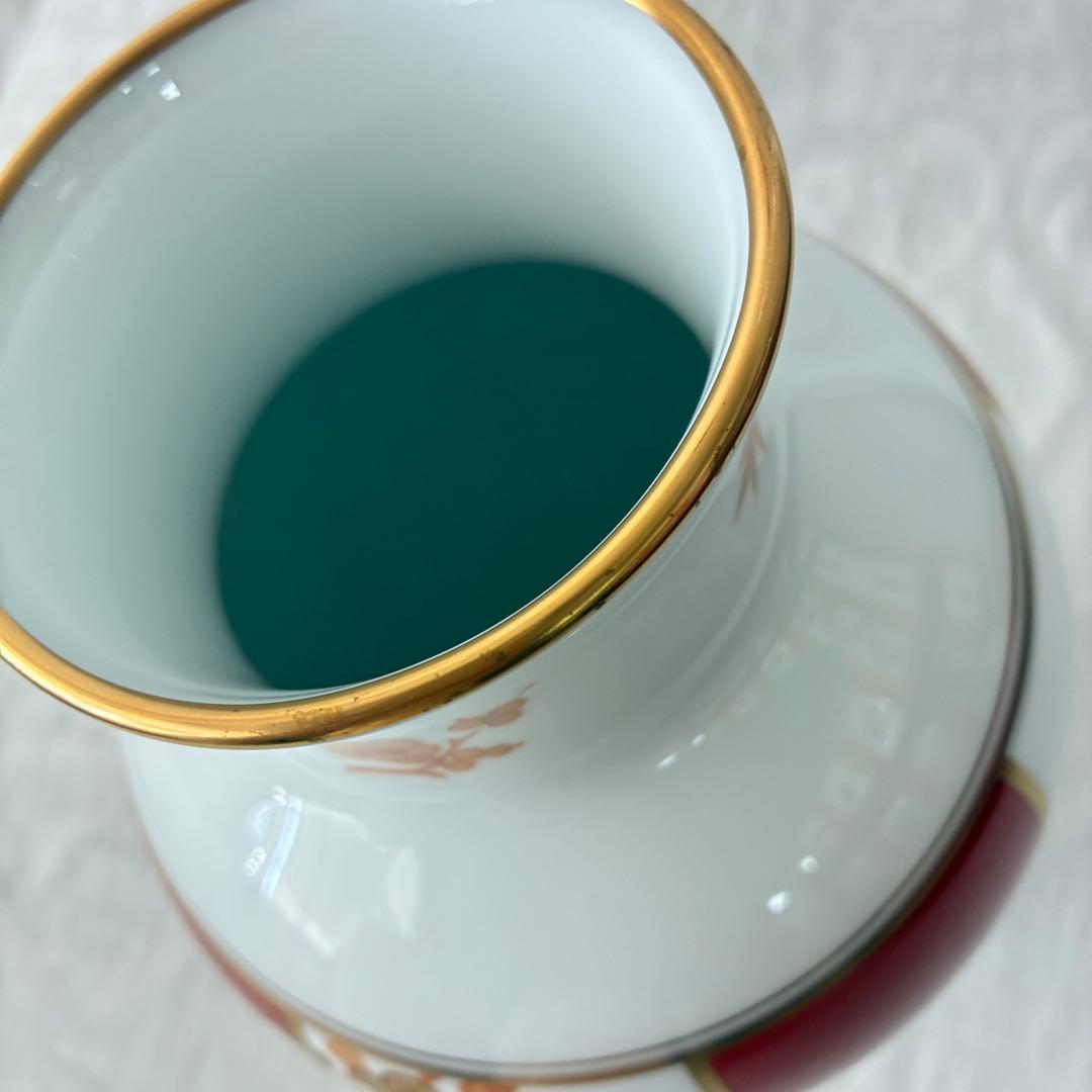 【大倉陶園】フランクリン ポーセリン 四君子之内 梅 花瓶