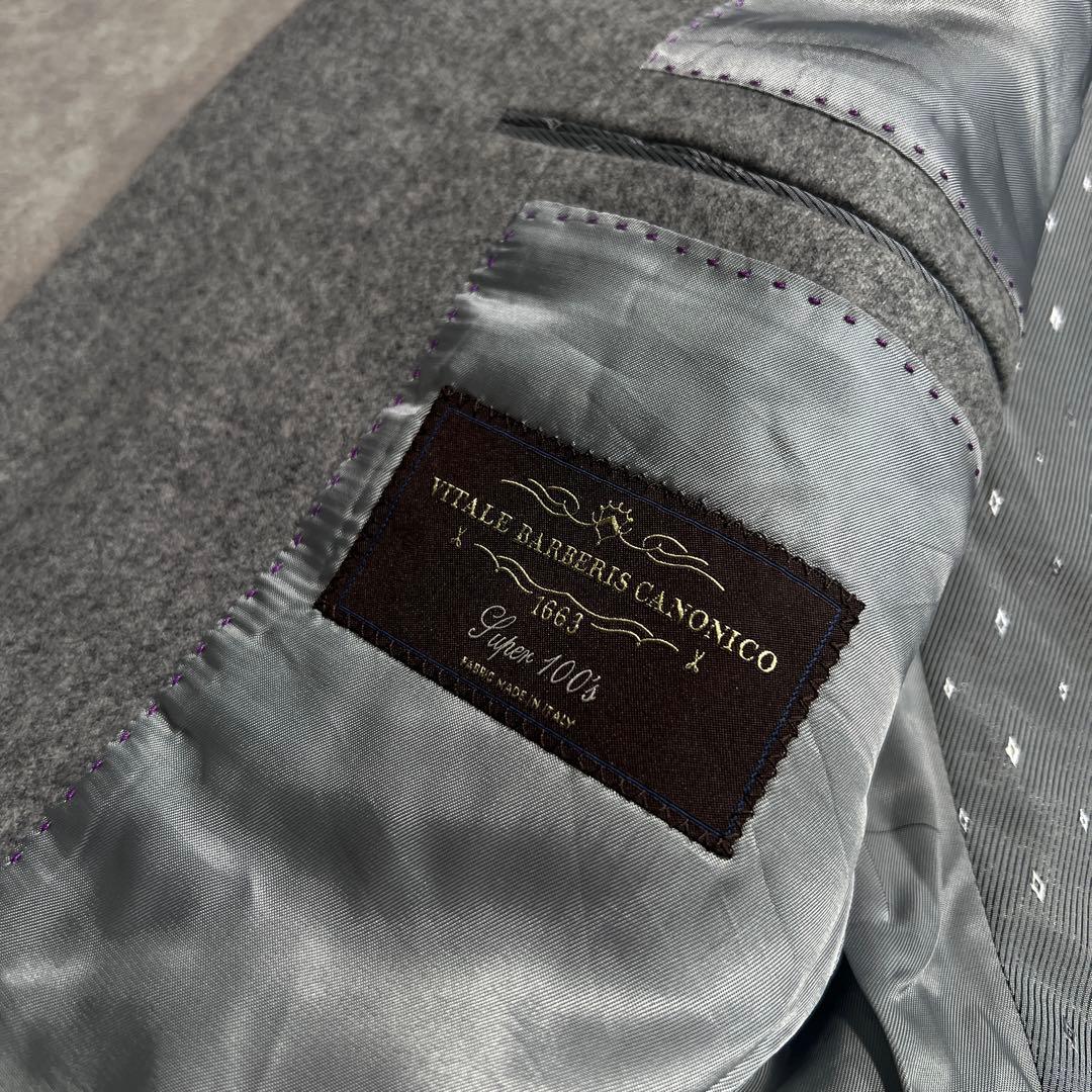 【極上品】NICOLE カノニコ ウールフランネル スーツセットアップ 46