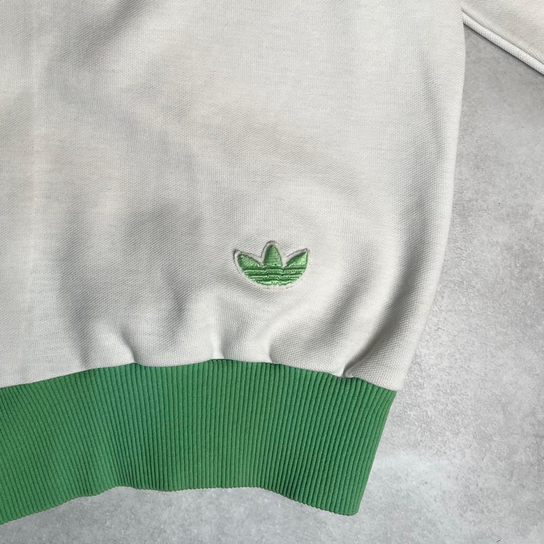 シ*3様 《希少カラー》70s アディダス デサント ジャージ 5号 白 グリー