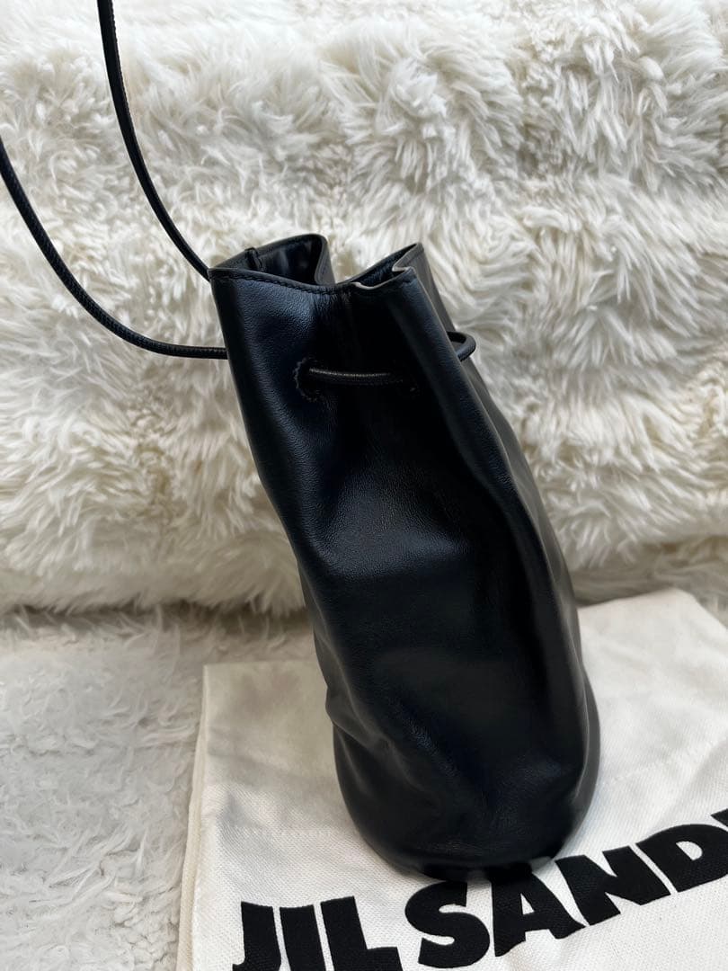 S*e様 正規品JILSANDER ジルサンダー ドローストリング バッグ 黒