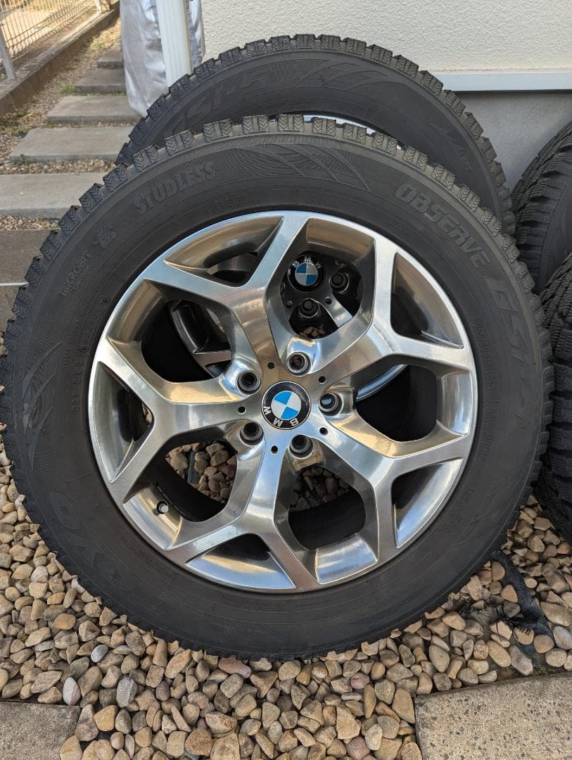BMW X5 18インチ スタッドレスタイヤ ホイールセット 1/2まで出品
