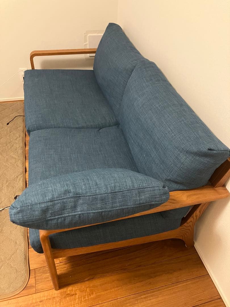 【年始SALE】ディノス　北欧　モダンデザイン　木肘