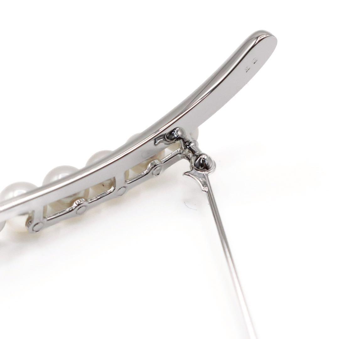 【未使用】MIKIMOTO ミキモト ブローチ パール S刻印 6P シルバー
