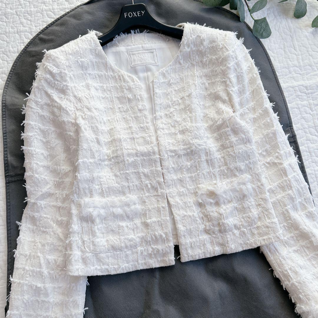 フォクシー 定価12万 ツイードジャケット Vanilla Whip 40サイズ