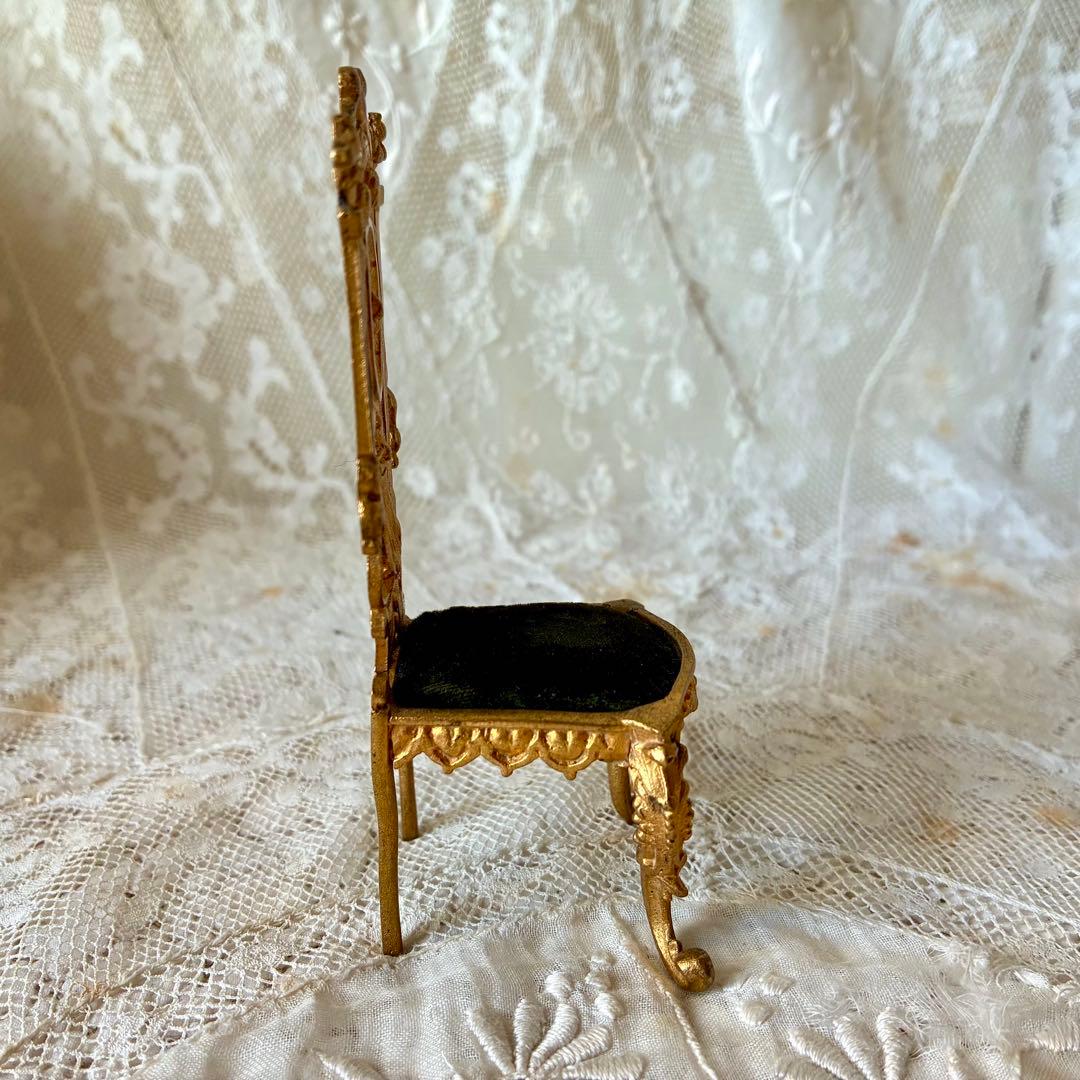 ドールチェア　人形用椅子　ミニチュアジュエリーディスプレイ　フランスアンティーク