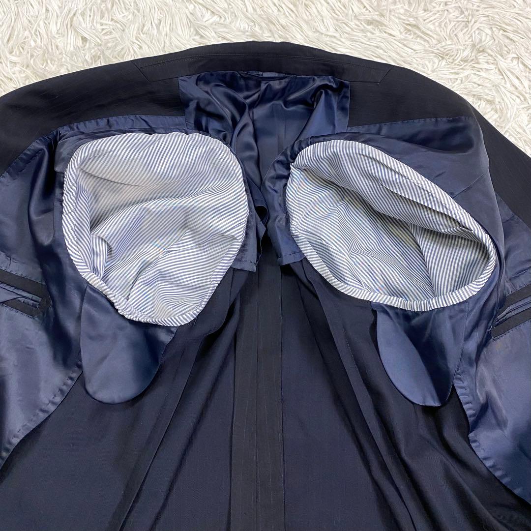 美品✨大きいサイズ ザスーツカンパニー 3ピース セットアップスーツ 紺　XL