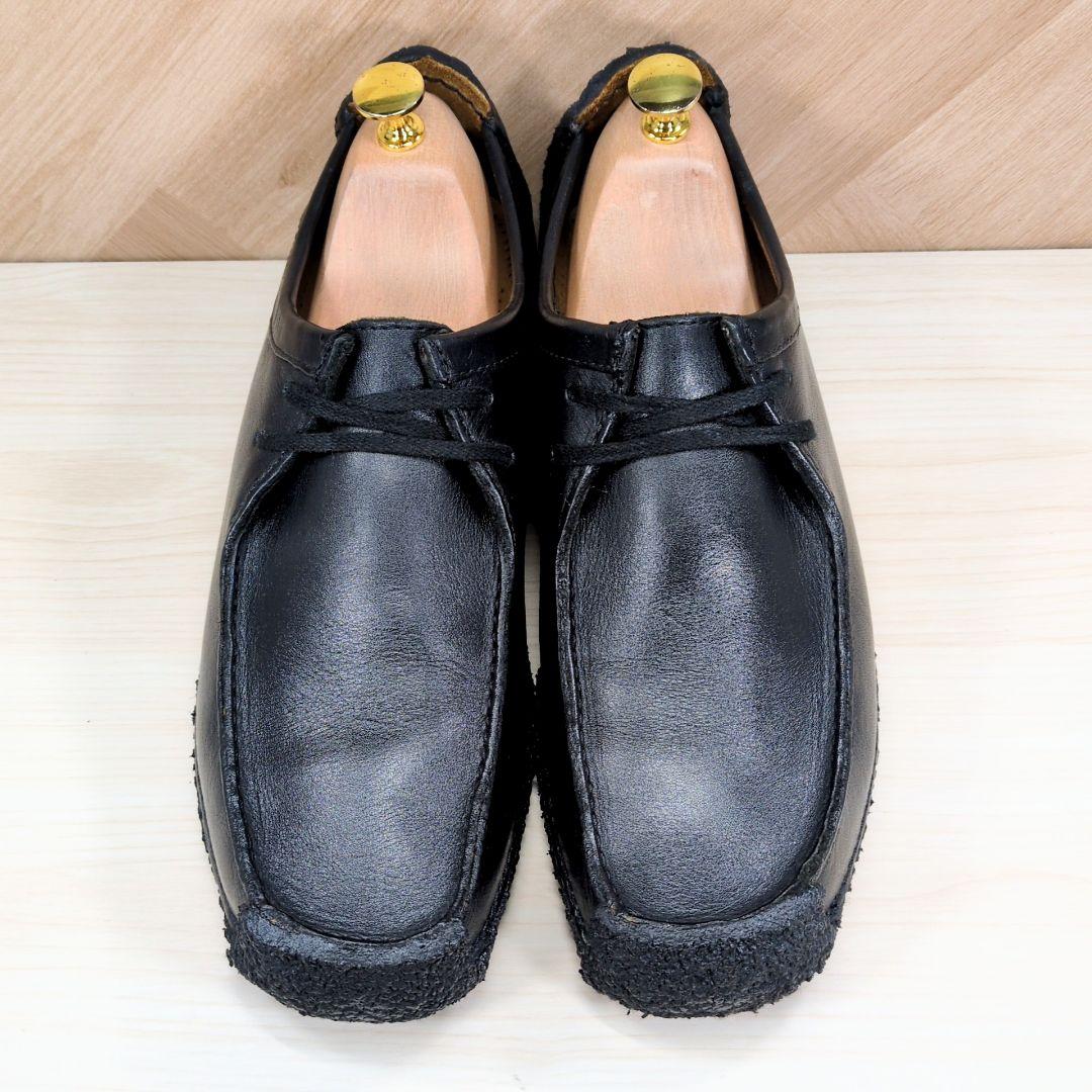 クラークス ナタリー 26.0cm レザー ワラビー ブラック S373