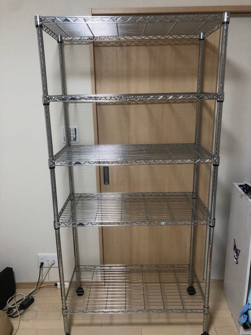 本日限定お値引‼️5段スチールラック 180cm キャスター付き