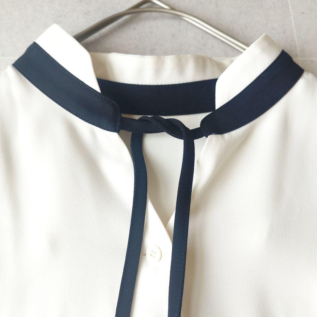 完売品！未使用級✨️アルアバイル ポリエステルツイルハイショクナロータイブラウス