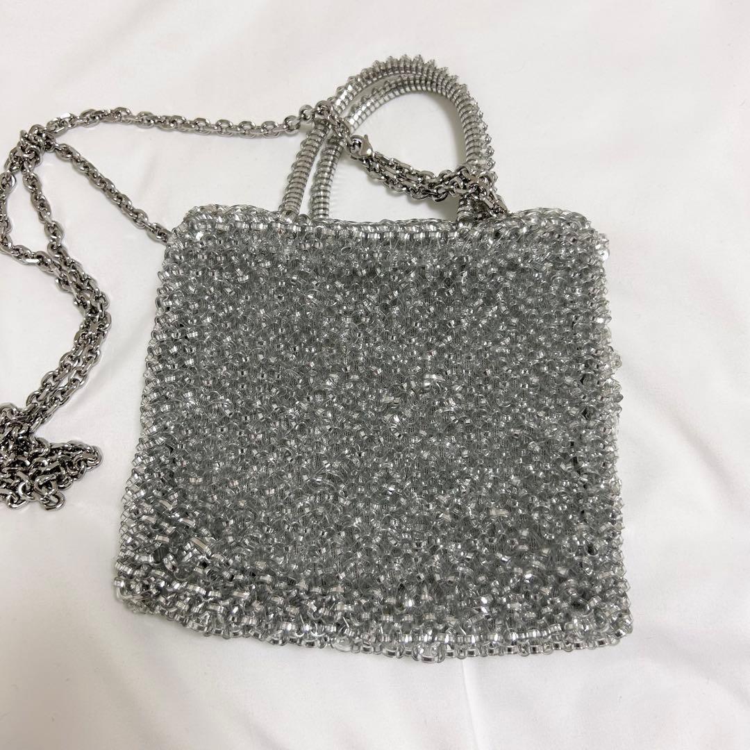 ANTEPRIMA クオーリ ペルラ グリッター シルバー