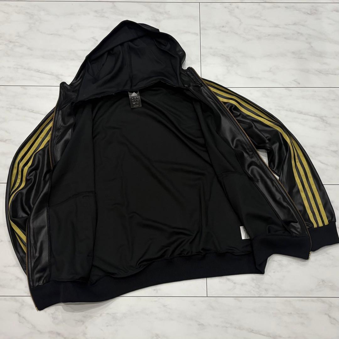 《極美品》アディダス コーティングジャージ セットアップ ゴールド × ブラック