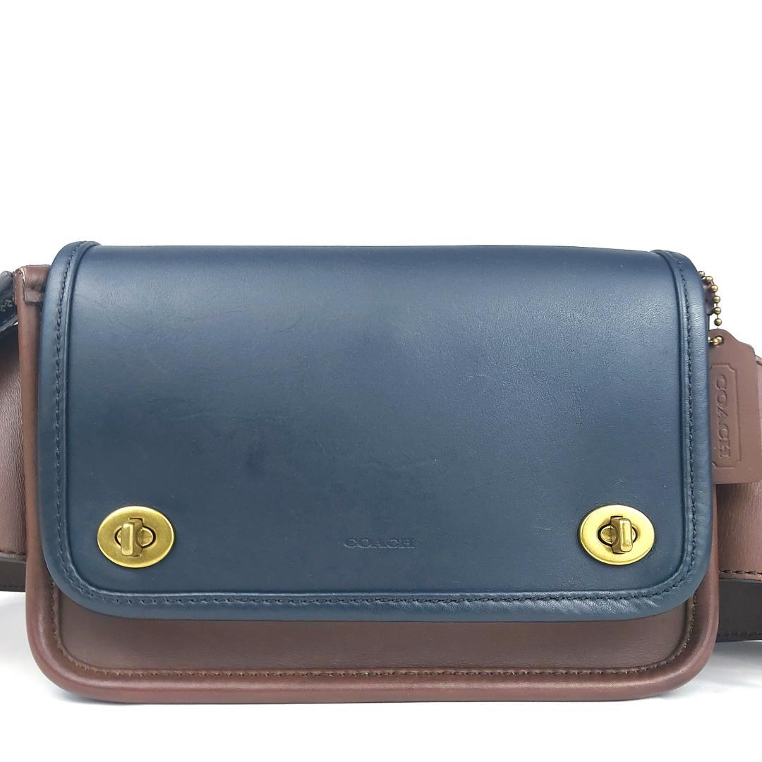 【レア】 COACH コーチ ボディバッグ クロスボディ ウエストバッグ レザー