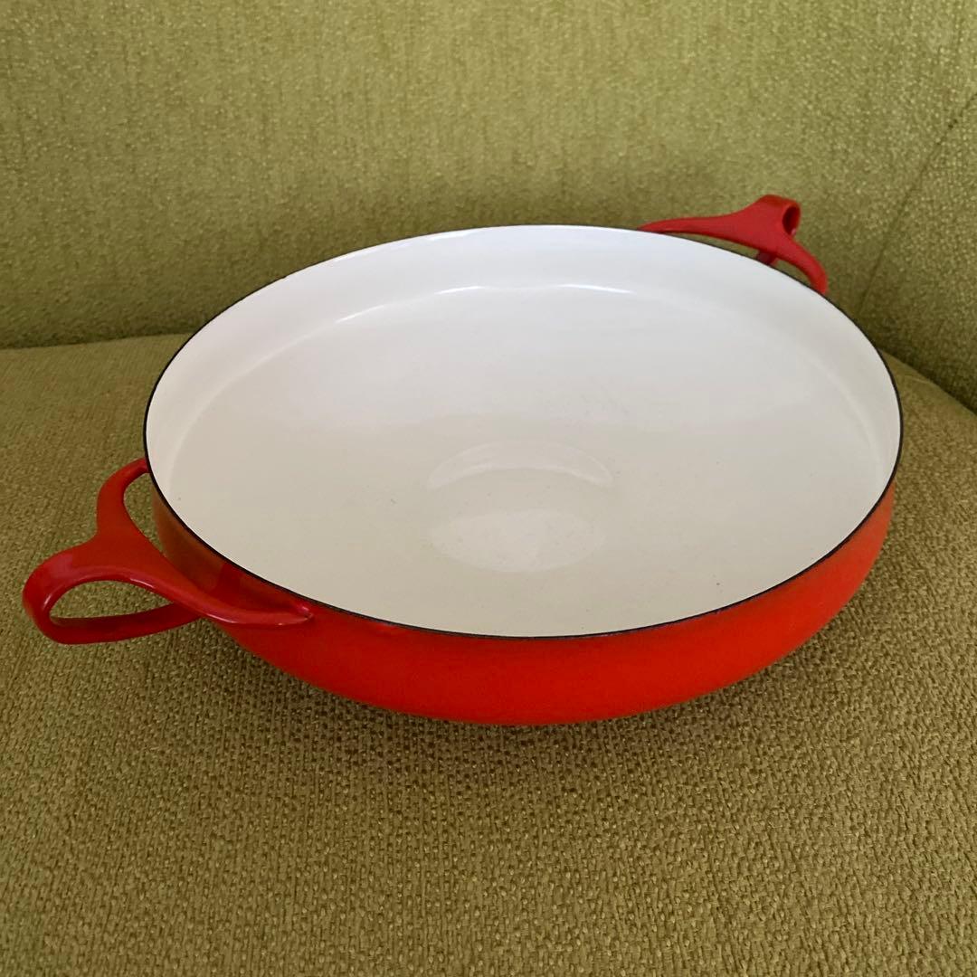 DANSK 赤いホーロー パエリアパン中型