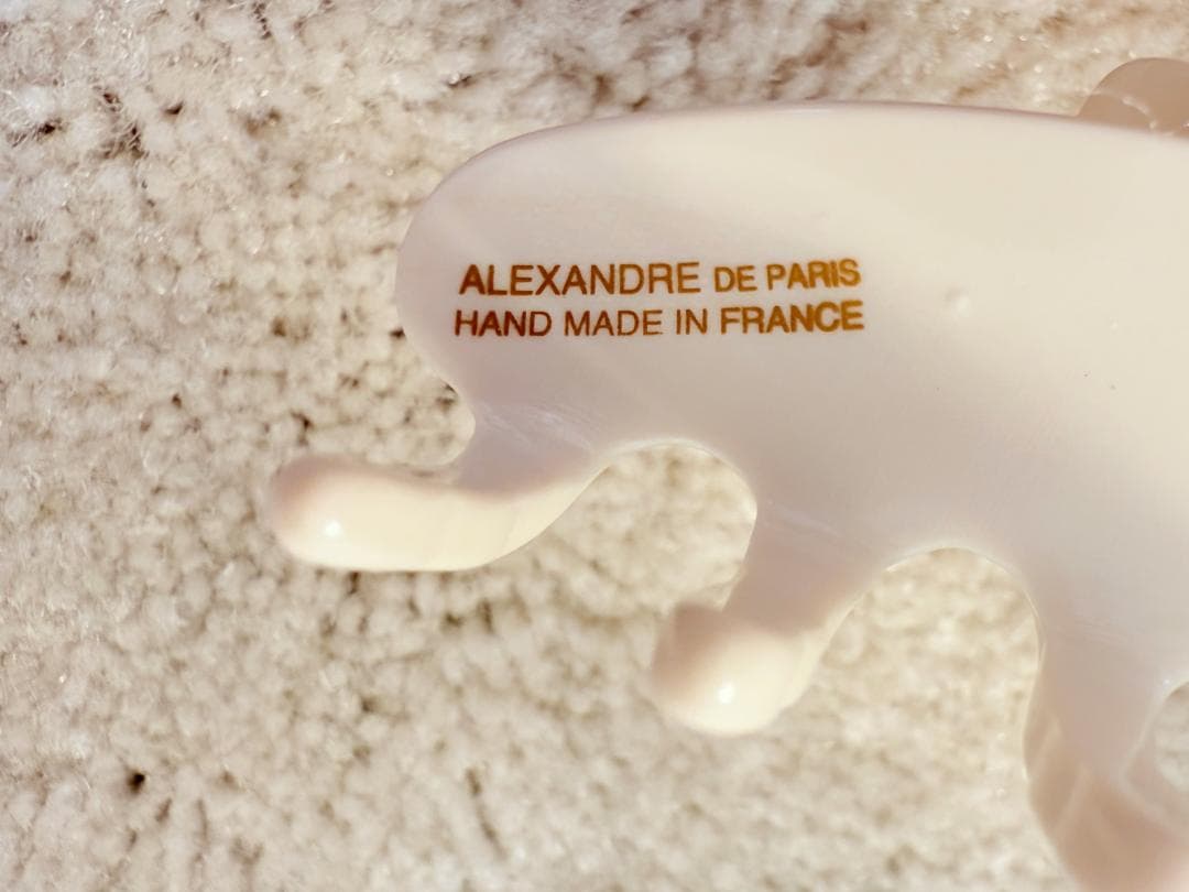 アレクサンドル ドゥ パリ リボンモチーフ ヘアクリップ　パール　スワロフスキー