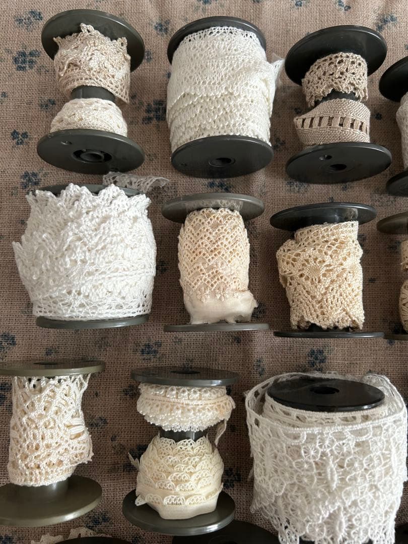 おぱぴん 【木製糸巻きラック】レース30個付き♪ウッドシェルフ