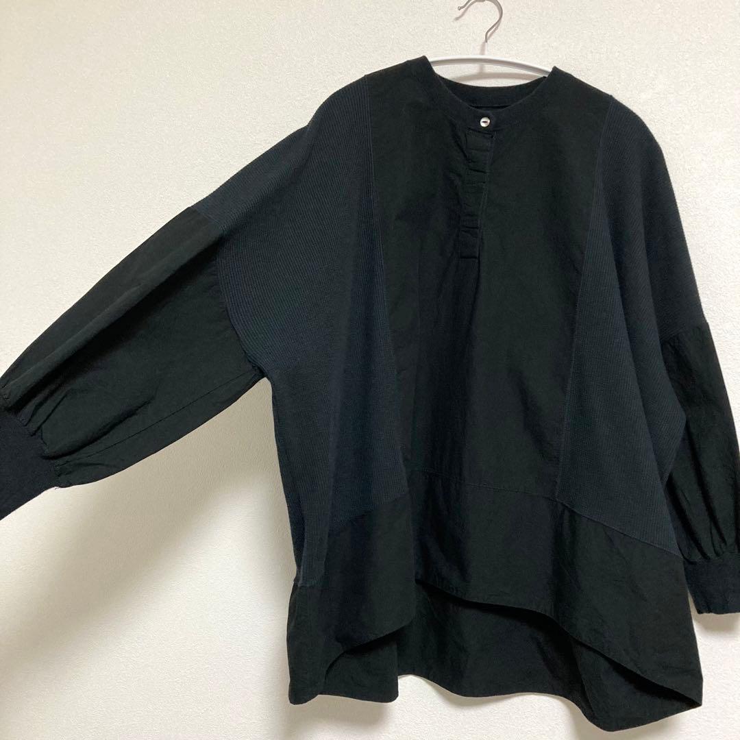 2025AW✨ カレンソロジー ＜&RC＞ワッフルヘンリープルオーバー　黒　F