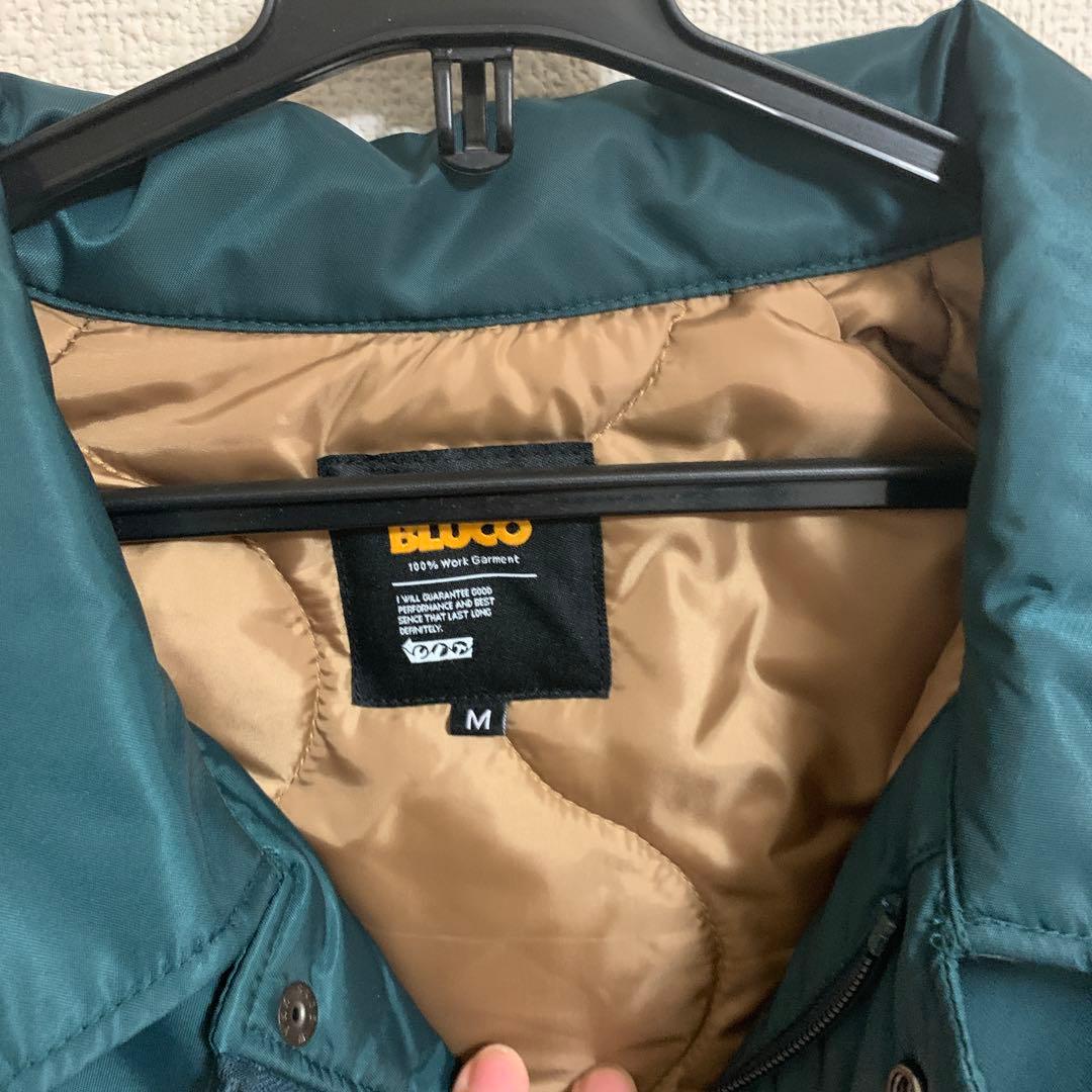 BLUCO/ブルコ　T/C コーチジャケット　キルティングライニング　M