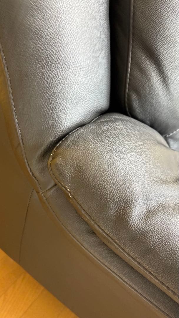 【極美品】italsofa 黒レザー　2人掛けソファ