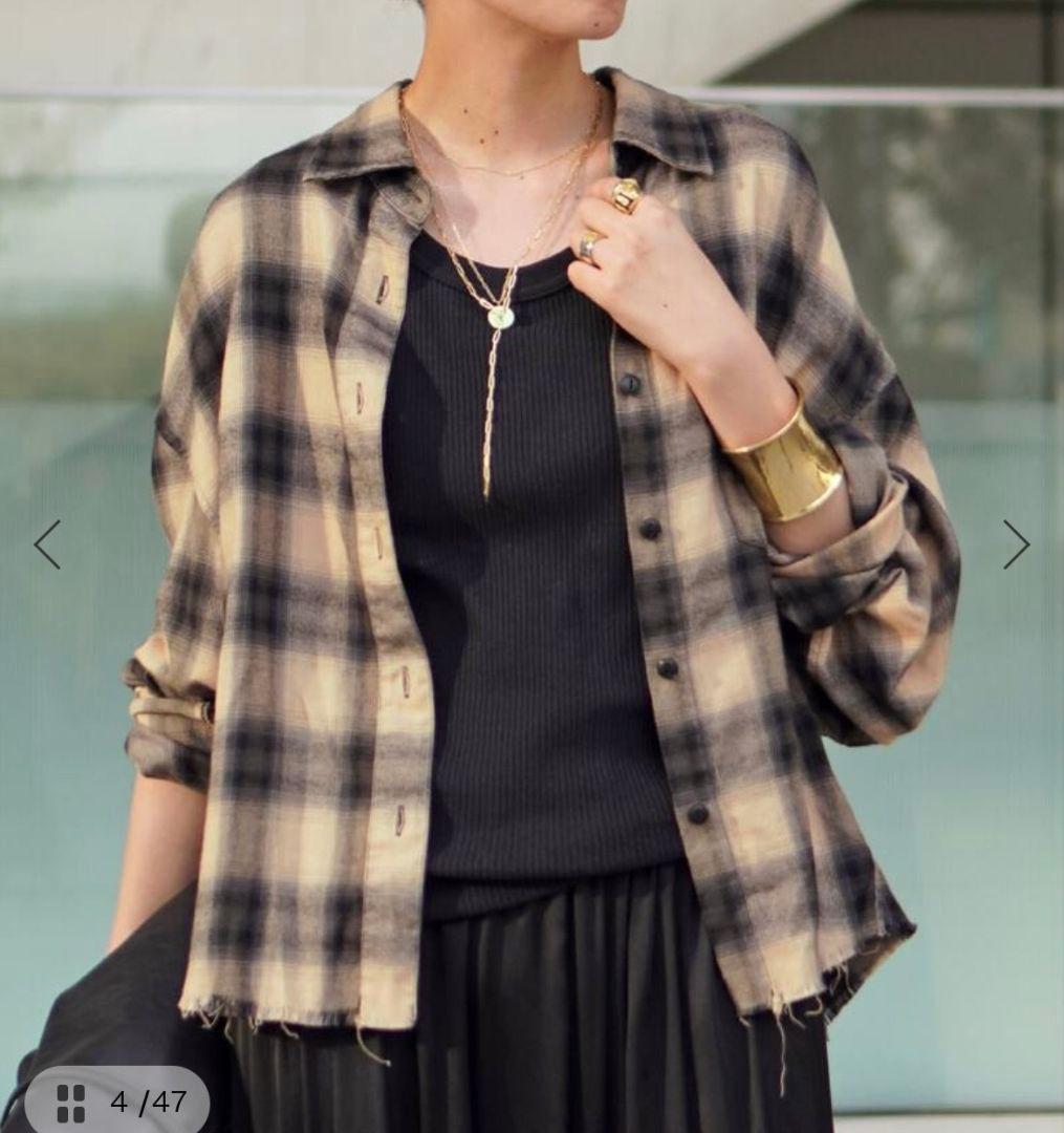 AP STUDIO　クロップドチェックシャツ 【新品未使用品】タグ付き