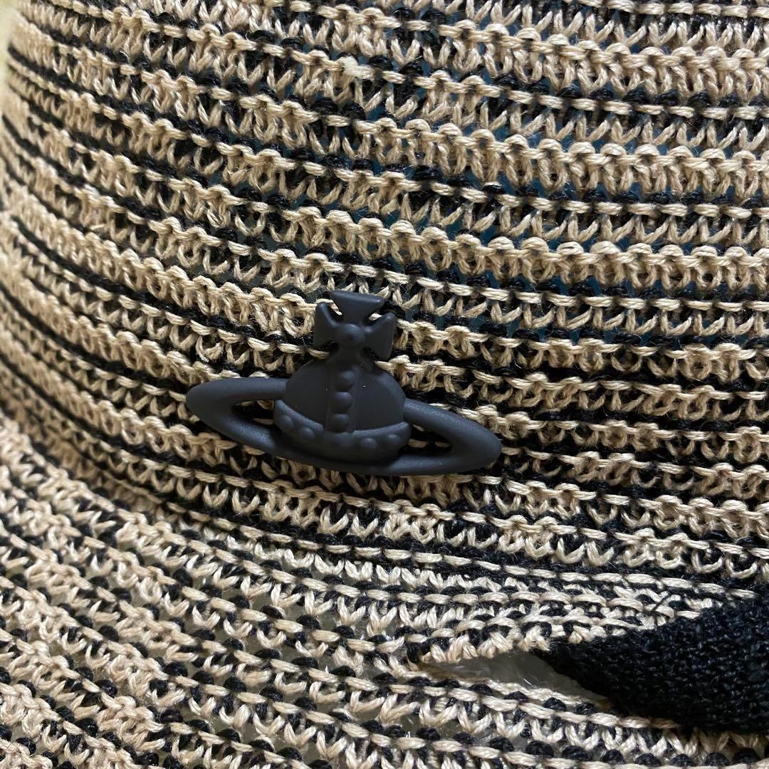 タグ付き　ヴィヴィアンウエストウッド 帽子 サーモジャカード リボンハット