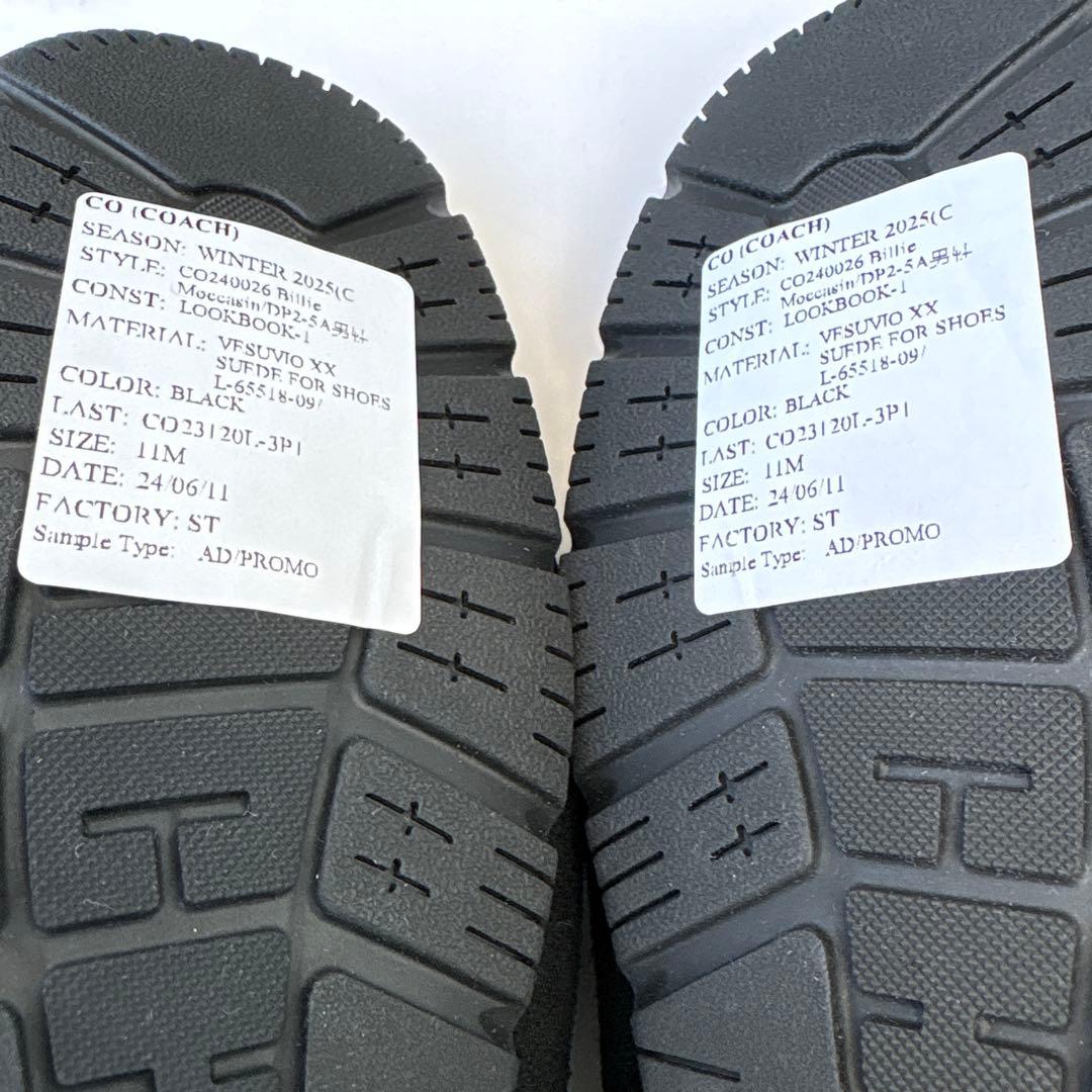 ▪️COACH デッキシューズ　モカシンシューズ　ブラック　29センチ　新品