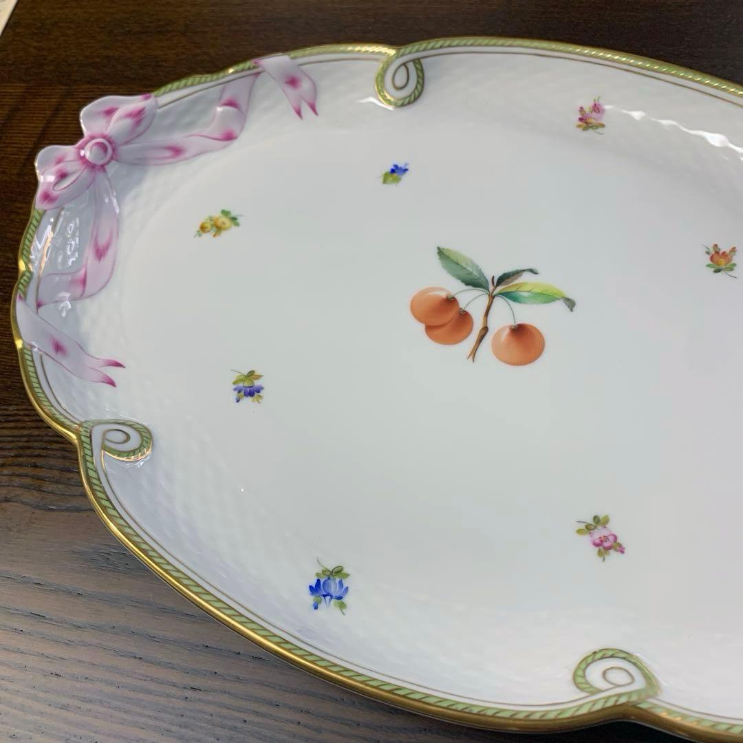 再お値下げ☆未使用☆ヘレンド フルーツエスキース パーティトレイ大皿(箱付き)