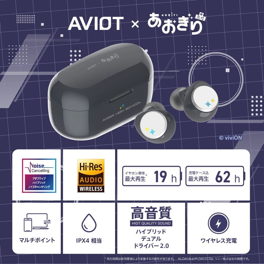【未開封】TE-V1R-AGK AVIOT あおぎり高校 イヤホン 未使用
