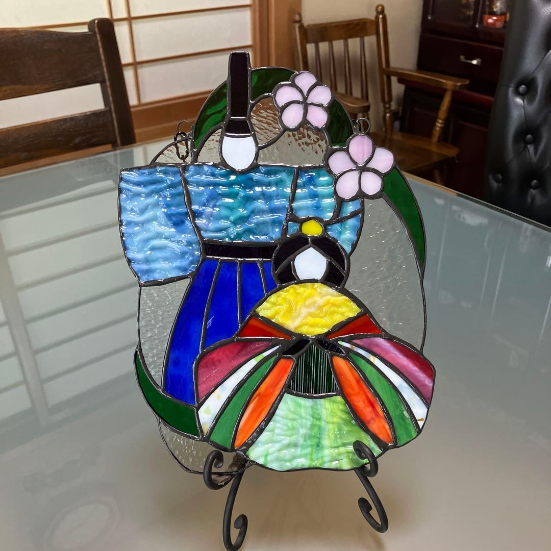 くららお雛様2点ステンドグラス