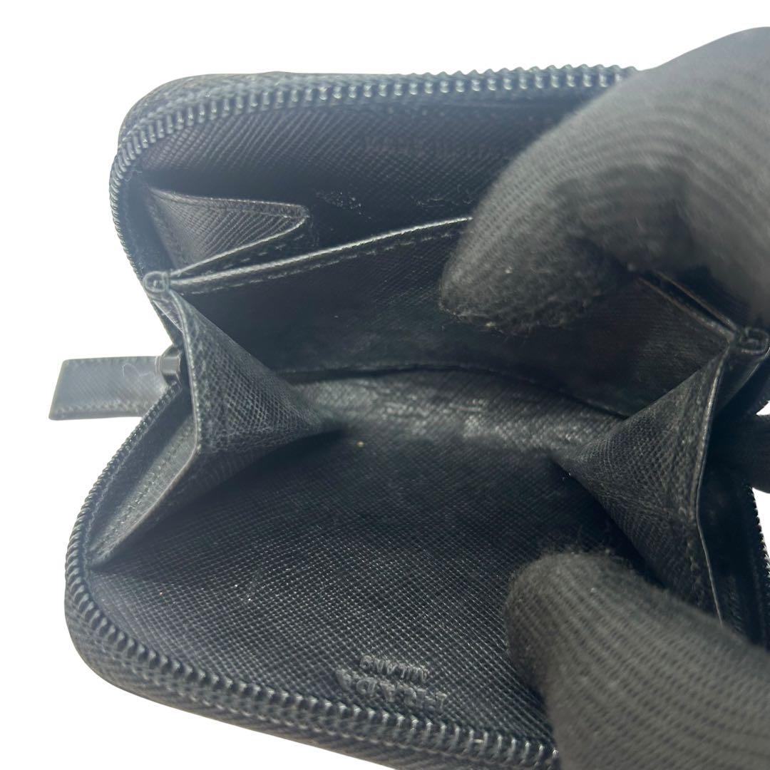 PRADA プラダ サフィアーノ レザー ケース 小銭入れ ブラック 黒