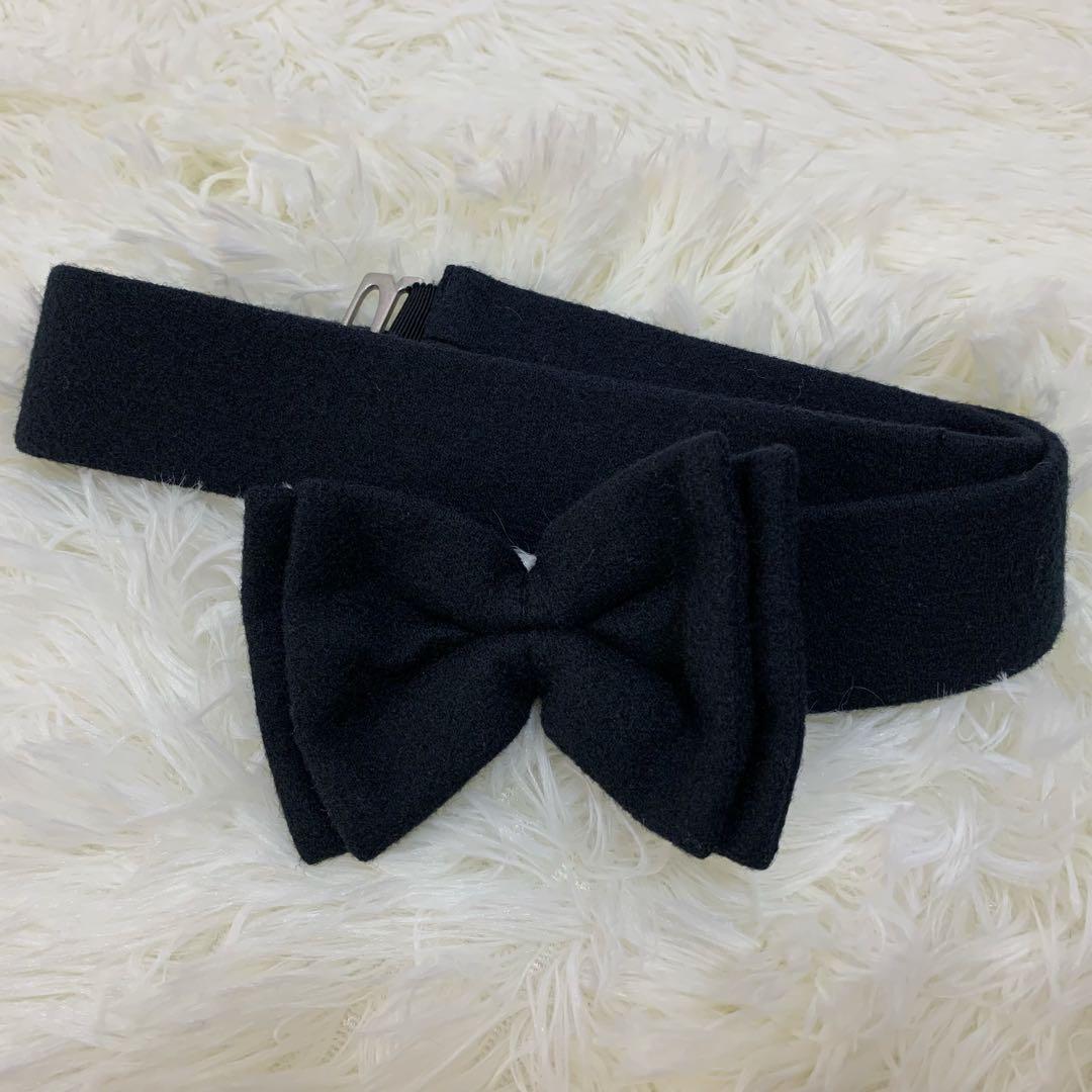 バーバリーブルーレーベル ウール フレア ワンピース リボンベルト ノバチェック