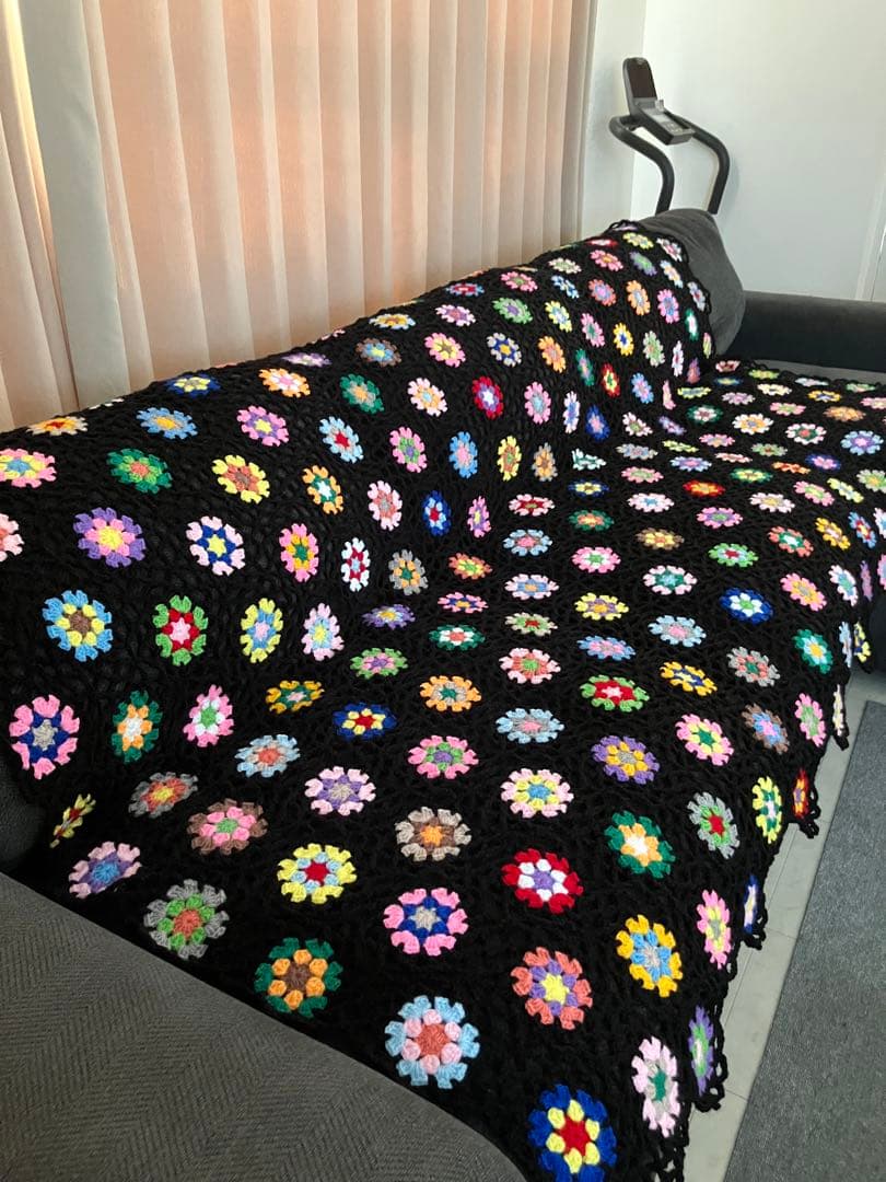 mash　手編み　ハンドメイド　ベッドカバー