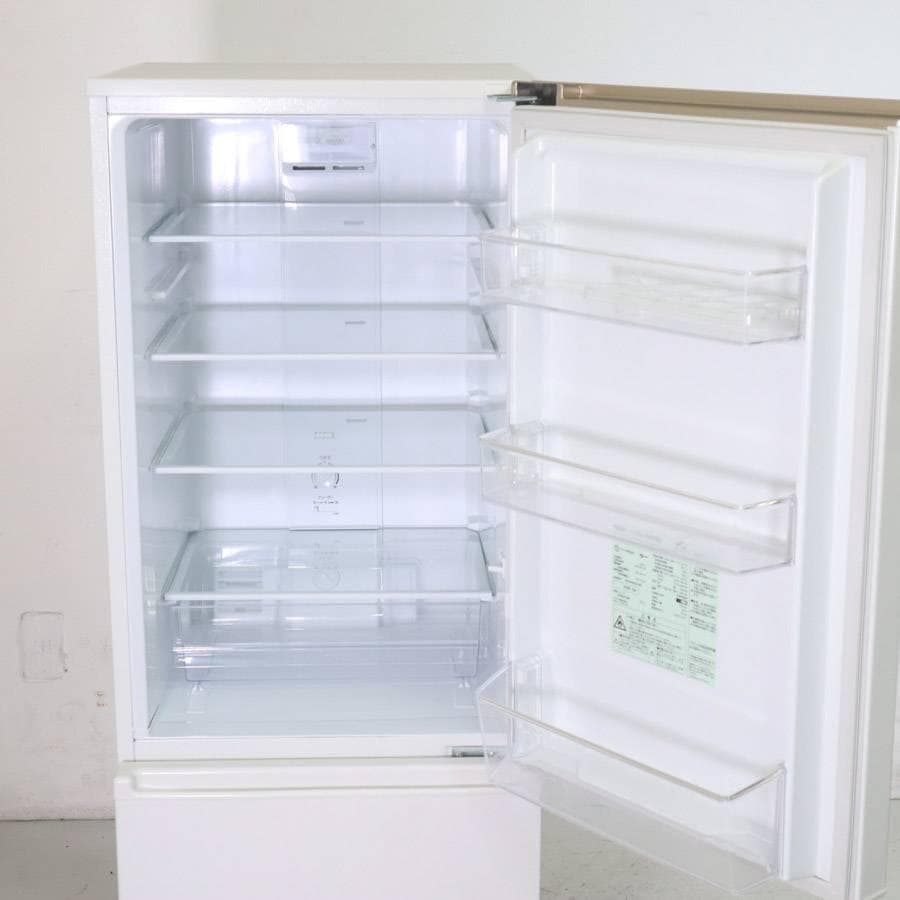 22年製 アクア 201L 2ドア 冷蔵庫 AQR-20MBK(W) 白 右開き