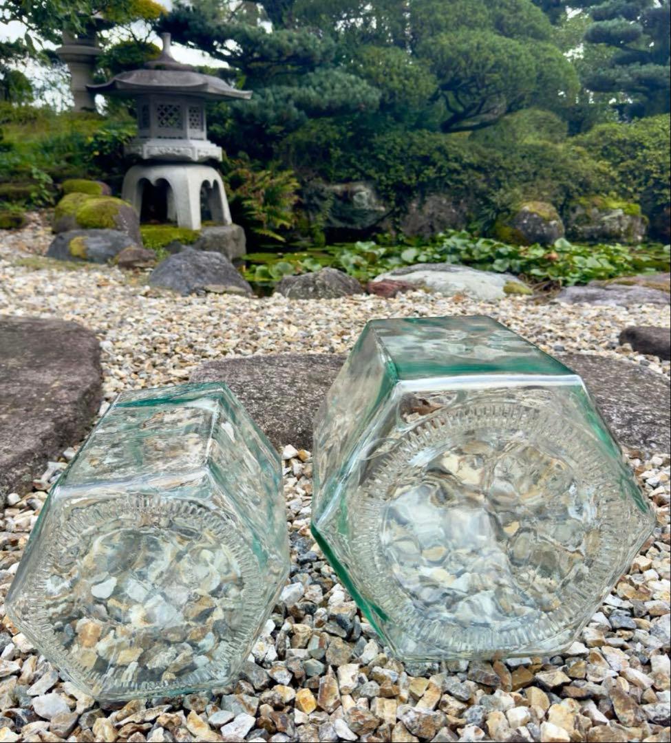 美品！イタリア 製希少 アンティーク 吹きガラスジャーセット