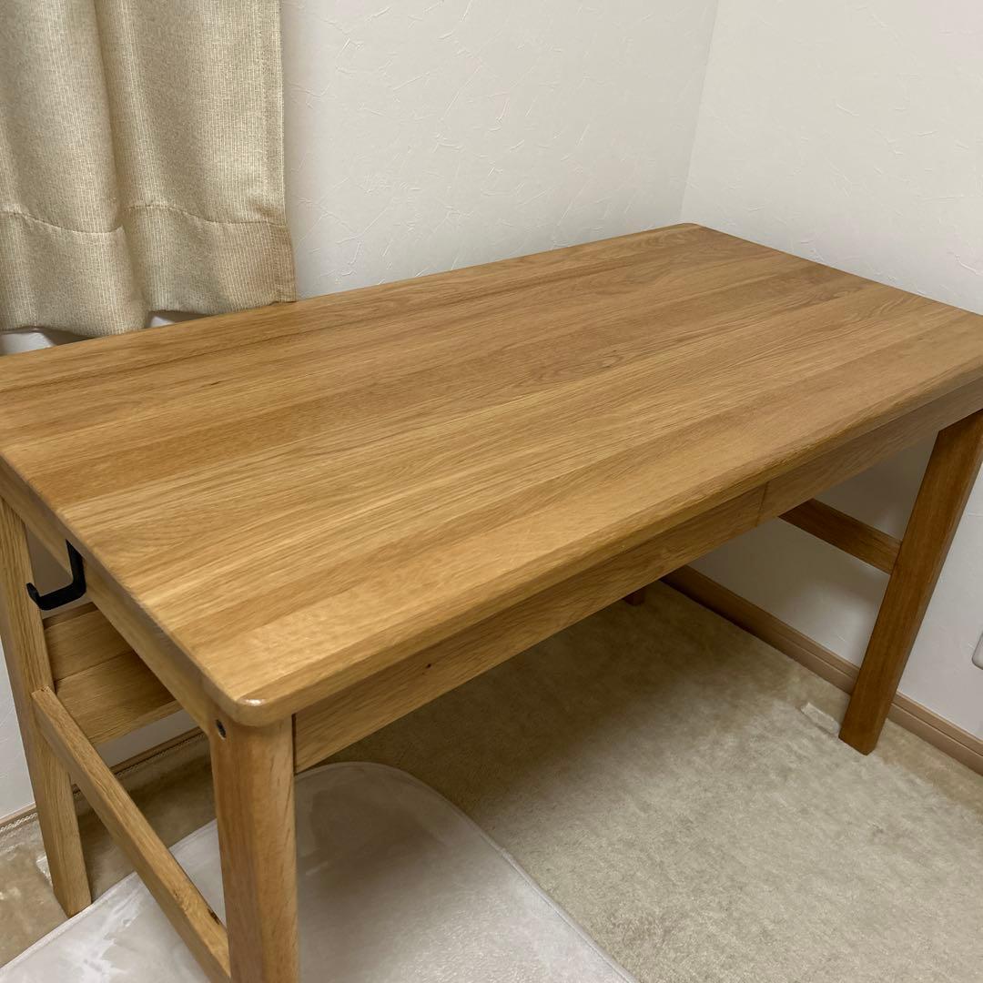 無印良品　オーク無垢材　デスク