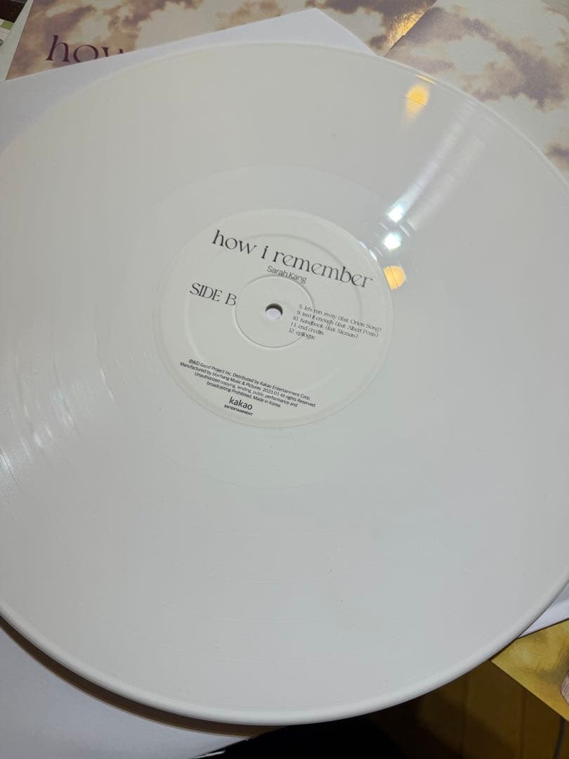 Sarah Kang how i remember LP レコード サラ・カン