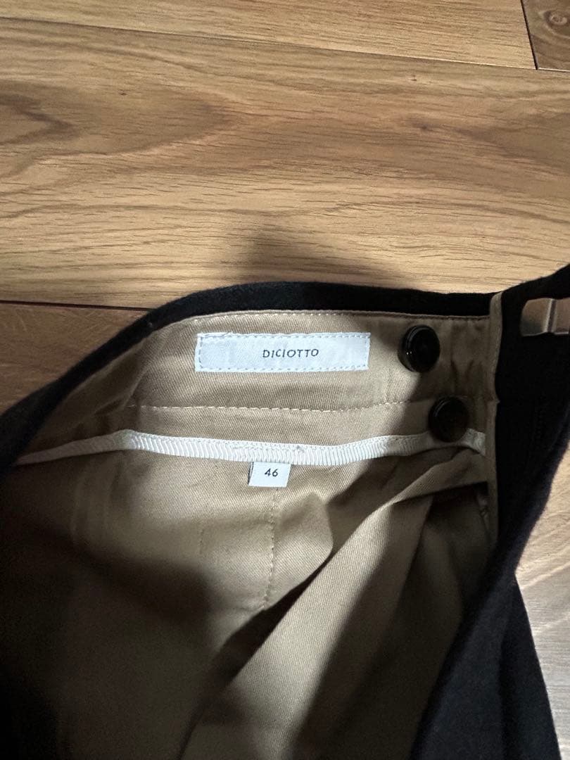 PT TORINO ウール　ワイドスラックス　ブラック46