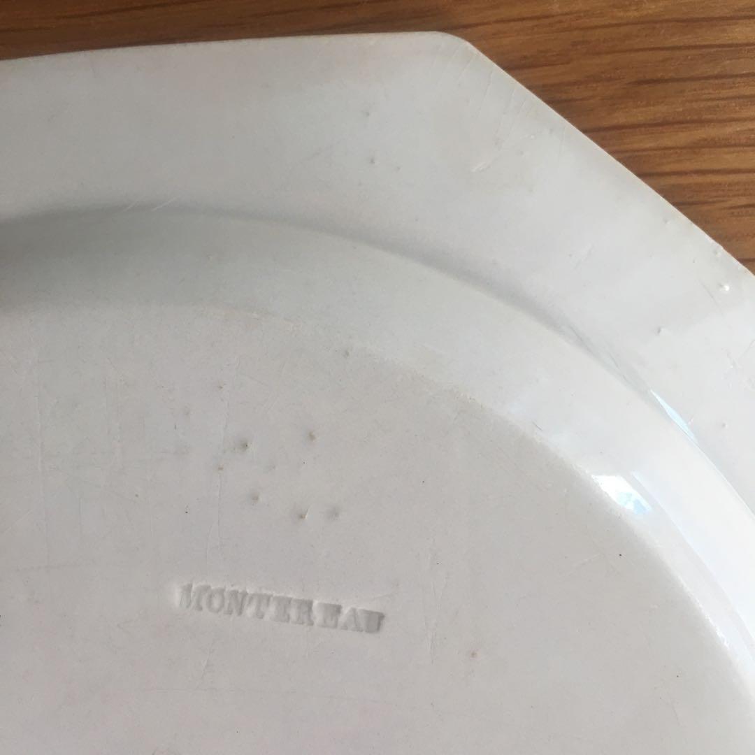 美品 オクトゴナル プレート ファイアンスフィーヌ モントロー アンティーク