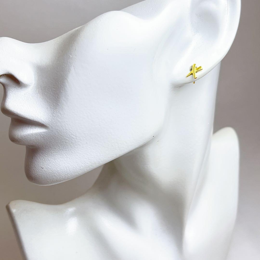 ティファニー　キス　クロス　スタッド　ピアス　750 片方のみ