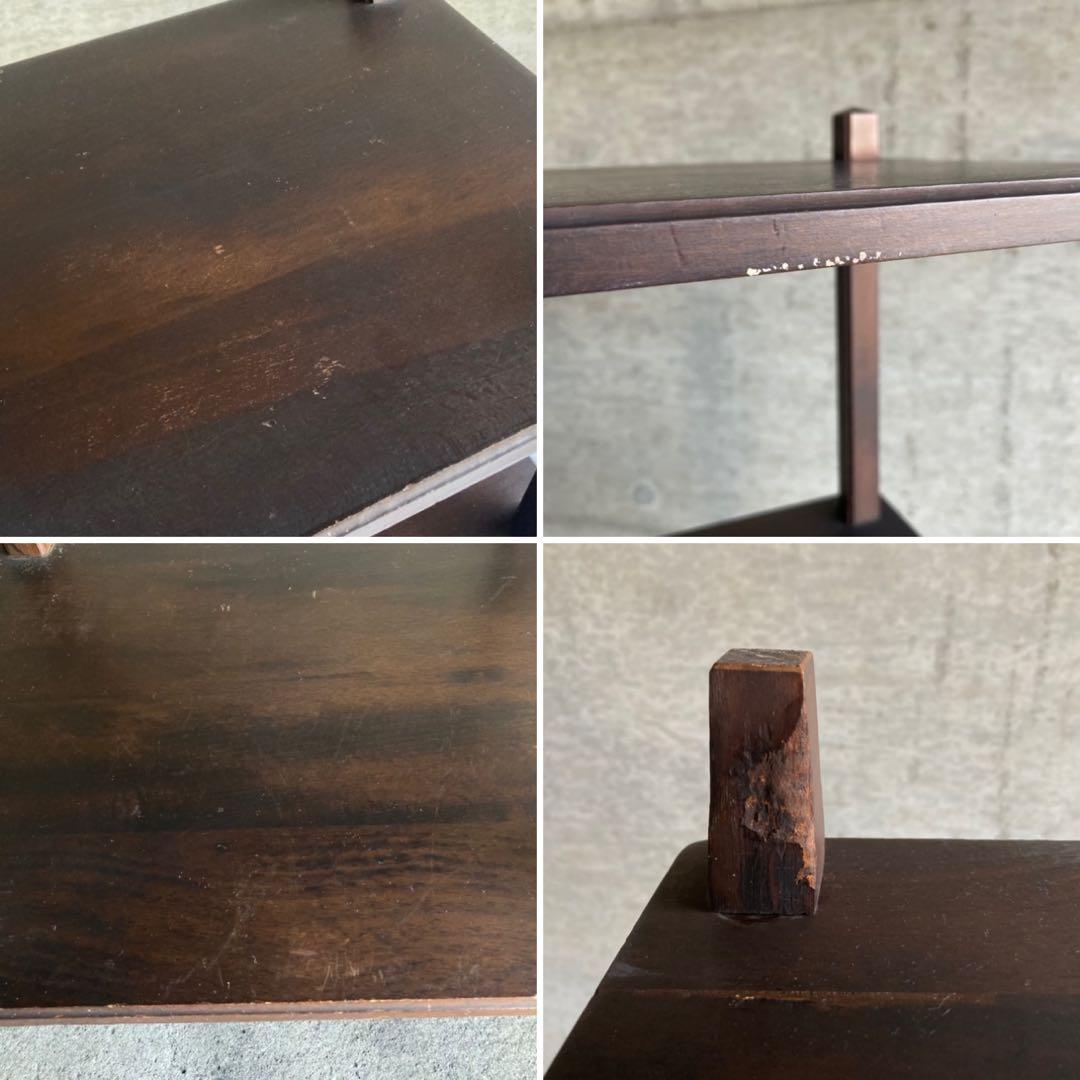 棚 シェルフ ラック 飾り棚 置物台 花台 木製 4段 ブラウン 家具 レトロ