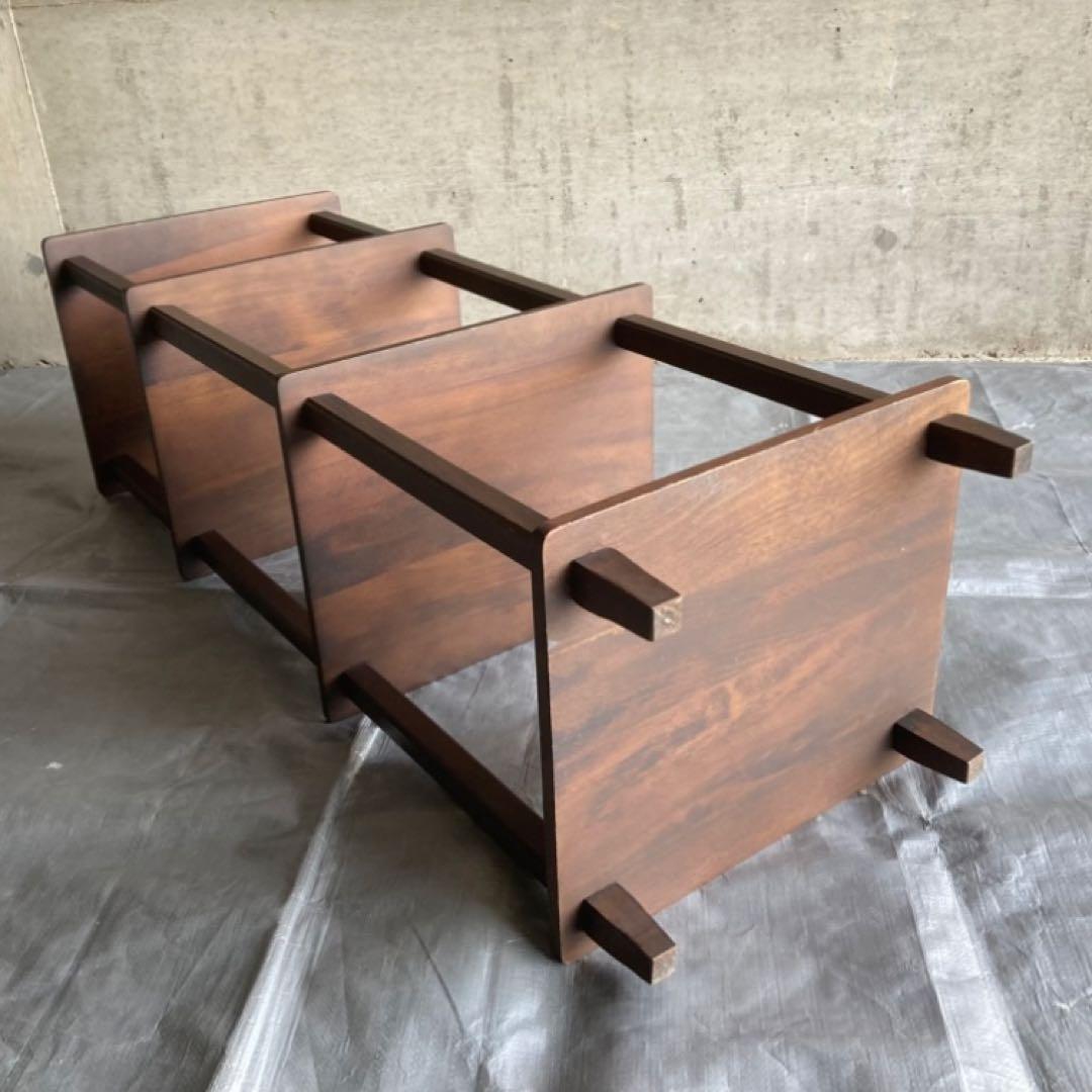 棚 シェルフ ラック 飾り棚 置物台 花台 木製 4段 ブラウン 家具 レトロ