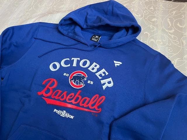 今永選手CUBポストシーズンWC進出ロッカーROOM選手使用フーディL