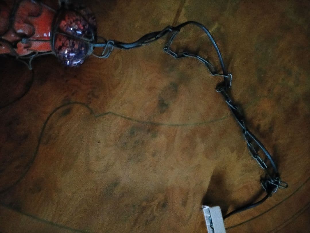 【芸術的】アンティーク/吹きガラス吊り下げ式ペンダントライト/ドイツ製/レア