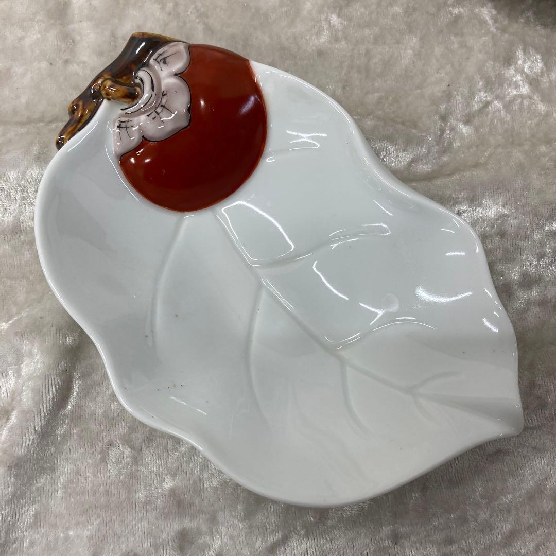 【希少品】酒井田 柿右衛門 柿葉形皿 割烹皿 5枚セット 超美品