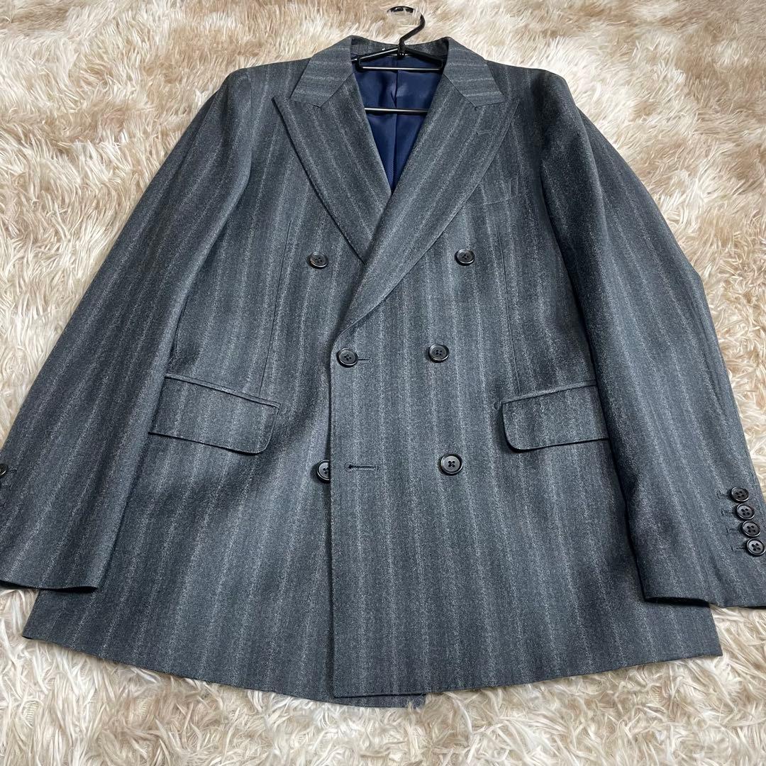 イタリア製生地 スーツセレクト セットアップ ダブルブレスト 本切羽 メンズ