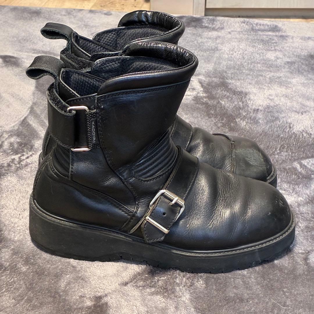 KADOYA BLACK ANKLE(A) 厚底アンクルブーツ ブラックアンクル