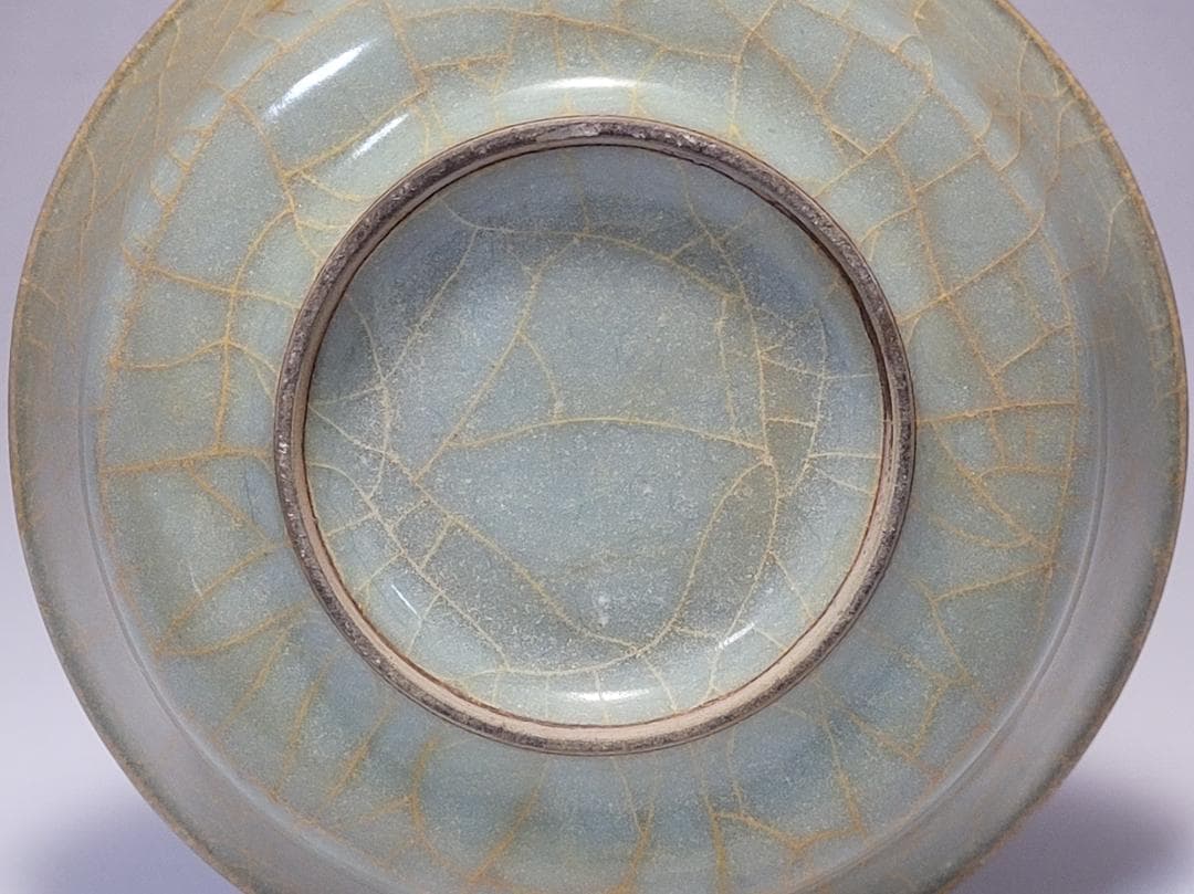 翡色 青釉 貫入 筆洗 宋元時代 幅約12.2cm