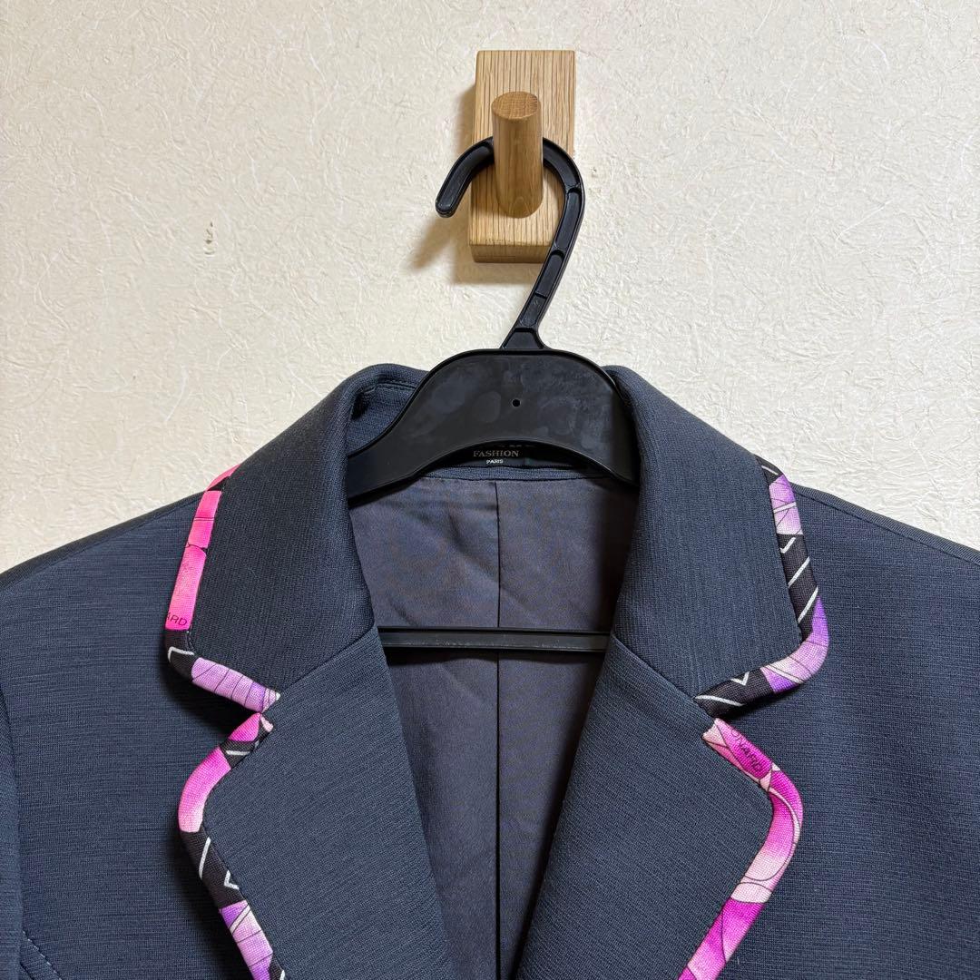 レオナール ウール混 テーラードジャケット グレー 9AR